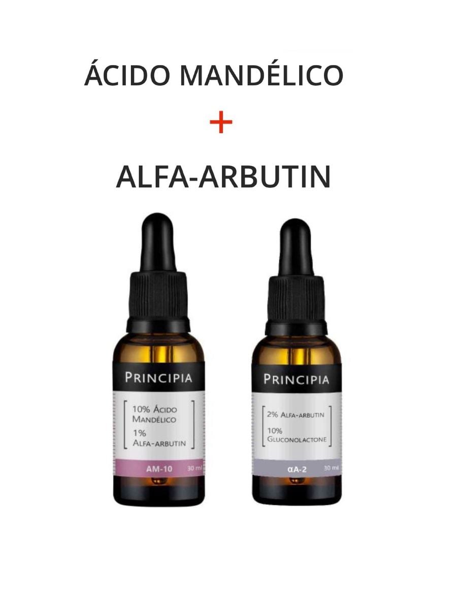 Kit Principia Ácido Mandelico e Alfa Arbutin Clareador de Manchas ...