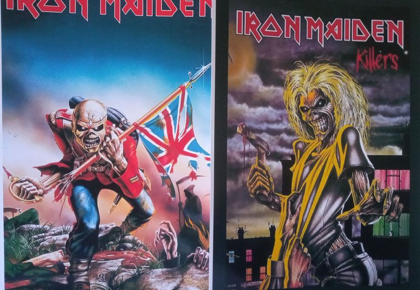 kit quadrinho decorativo iron maiden - pintura & desenho 