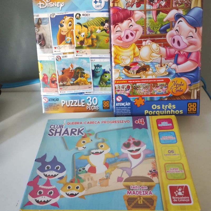 Quebra Cabeça 30 pçs - Club Shark : : Brinquedos e Jogos