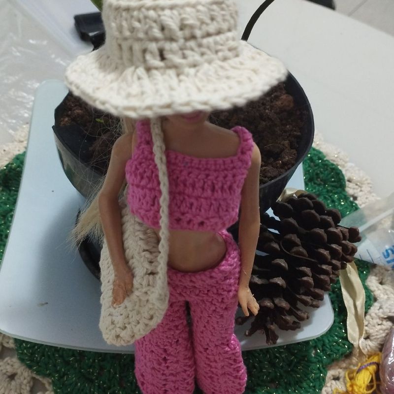 Kit Roupinhas da Barbie Croche, Pelúcia Nunca Usado 86577829