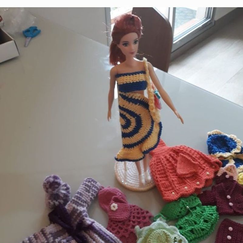 Kit Roupinhas da Barbie Croche, Pelúcia Nunca Usado 86577829