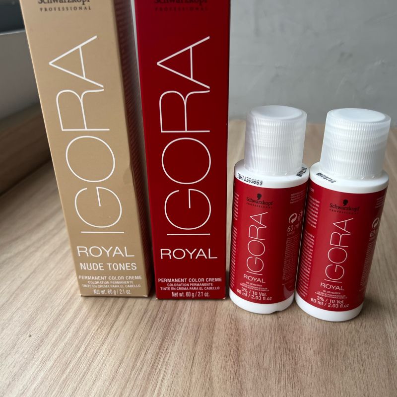 Kit Ruivo Strawberry Bege Igora Royal 10.14 + 9.7