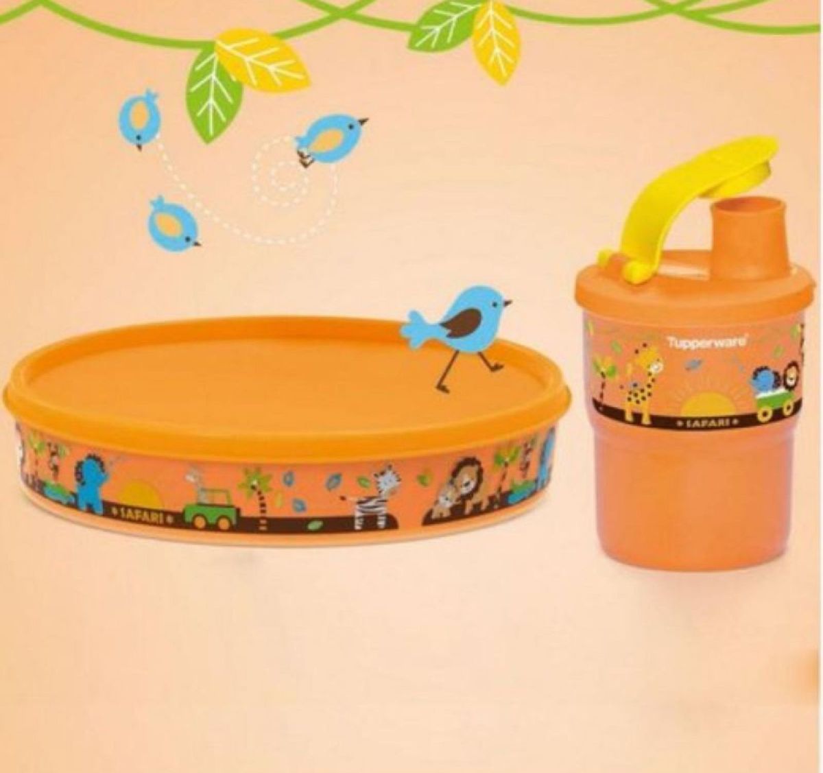 kit infantil safari tupperware