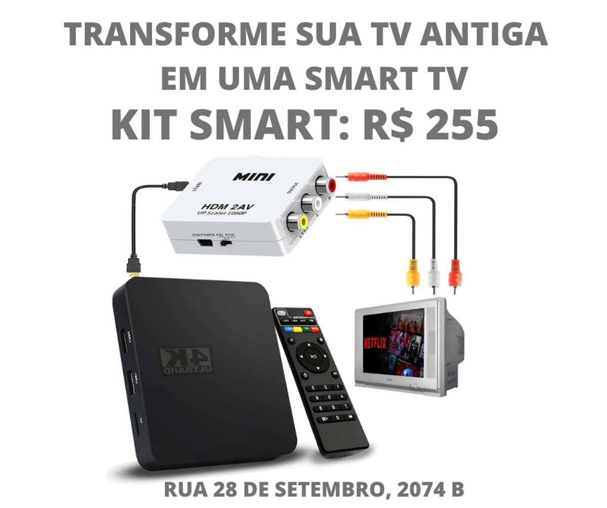 Kit Smart: Transforme Qualquer Tv, Inclusive a Sua Tv Antiga de Tubo em ...