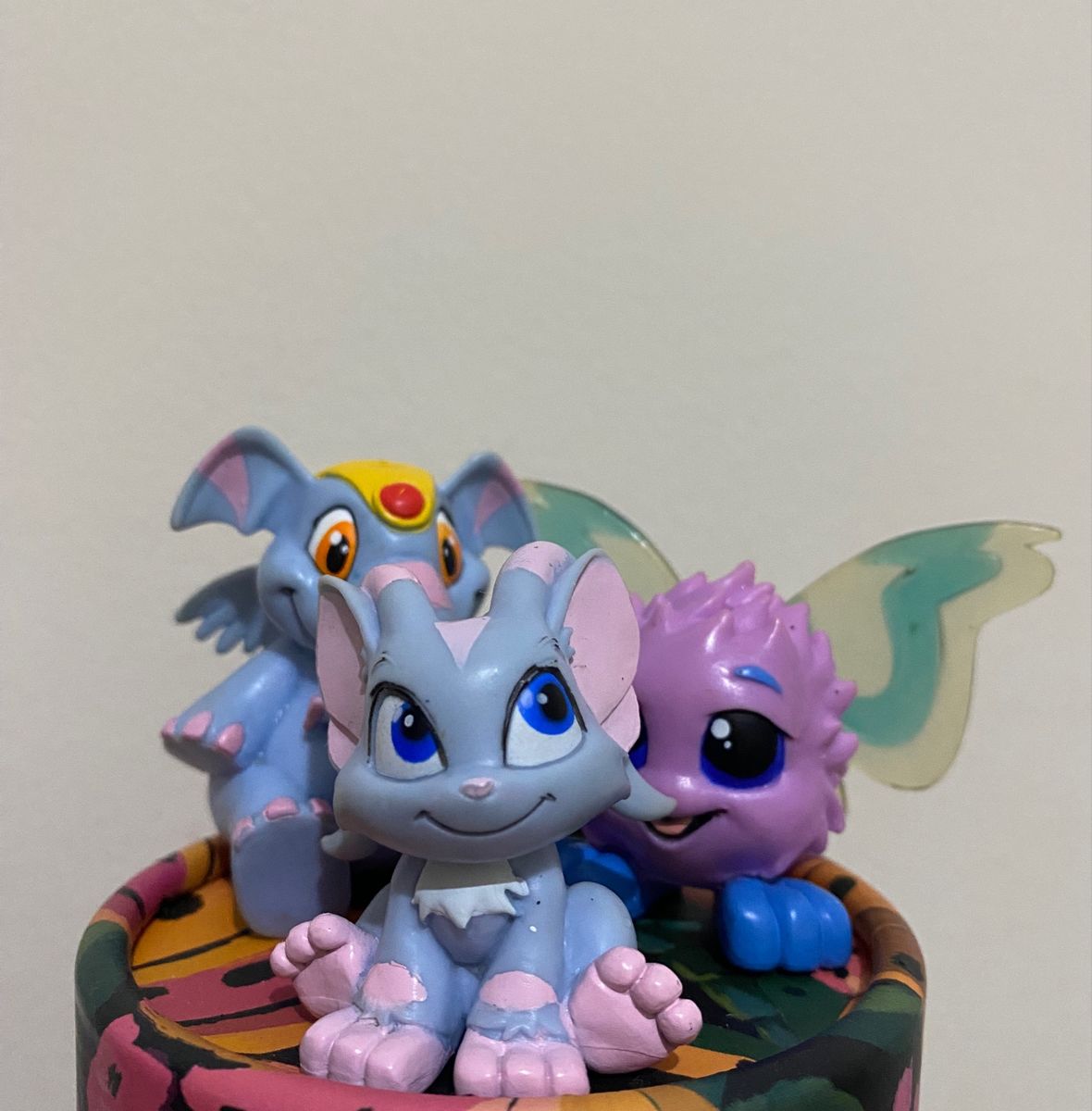 Kit Trio Neopet Miniatura Colecionável Brinquedo Neopets Usado