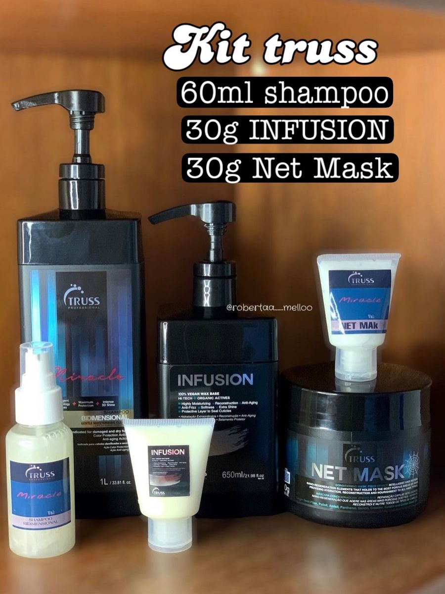 Kit Truss Cronograma Capilar Shampoo/infusion/net Mask | Produto p ...
