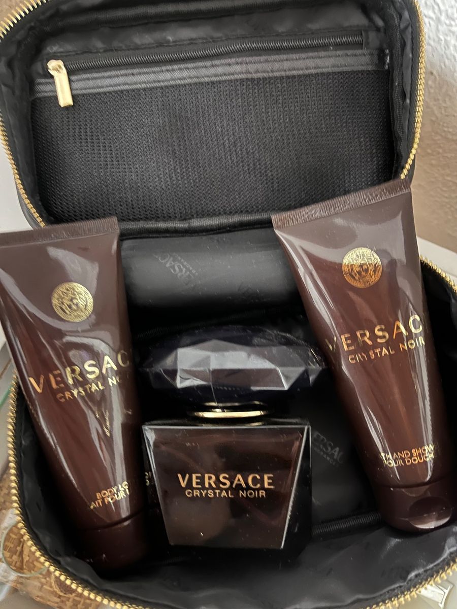 Kit Versace Crystal Noir - Necessaire - Novo | Perfume Feminino Versace ...
