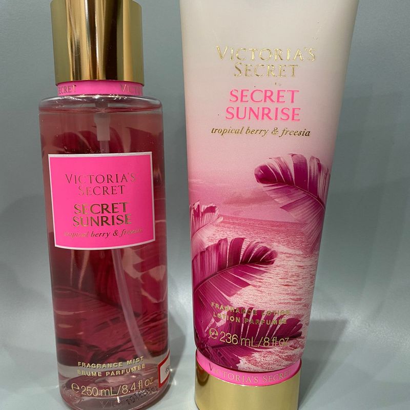 Kit Victoria'S Secret Body Splash 250ml e Creme 236ml Secret Sunrise, Cosmético Feminino Victorias Secret Nunca Usado 64009381
