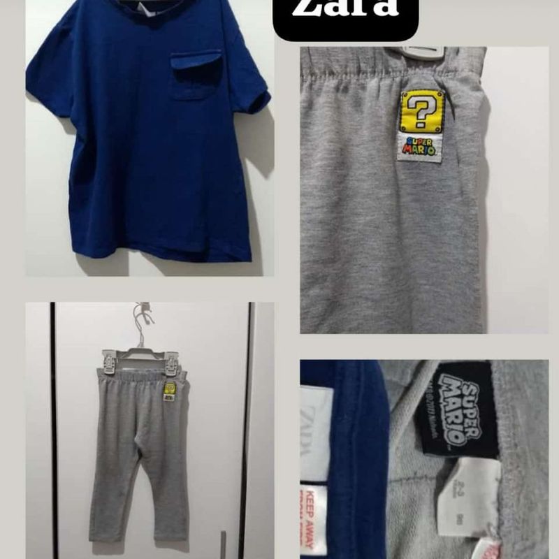 Kit Zara Calca Super Mario Camiseta Infantil Zara Usado 106487638 enjoei