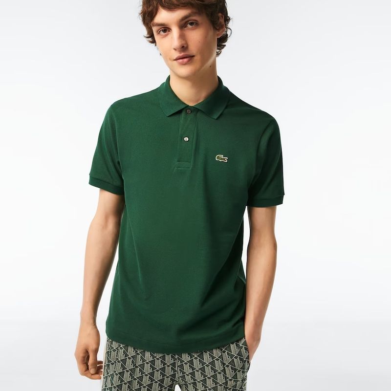 Polo lacoste verde hot sale escuro