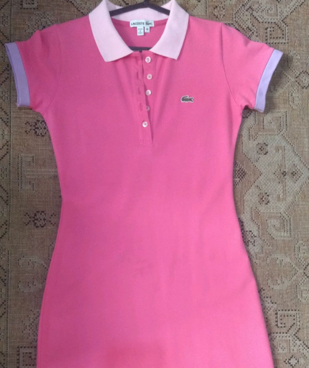 vestido lacoste rosa