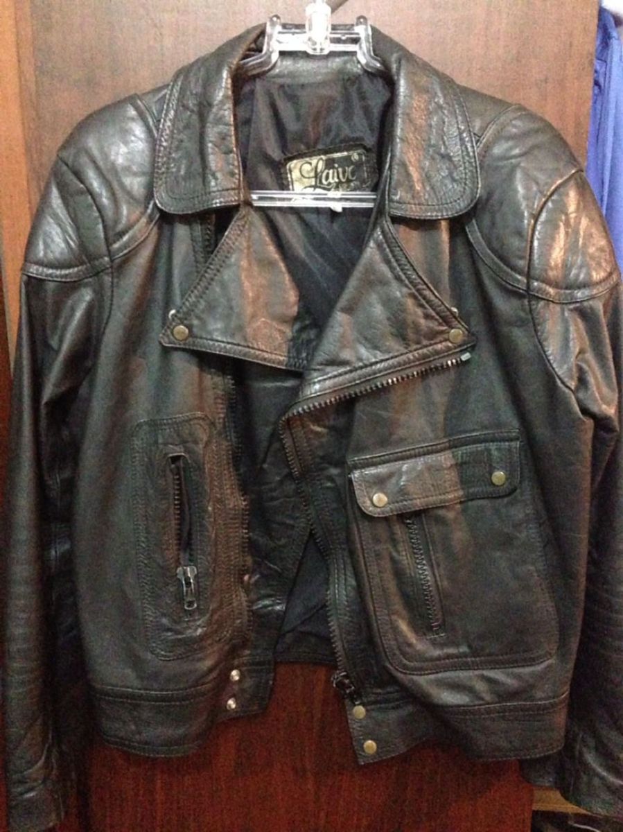 jaqueta de couro masculina laivo