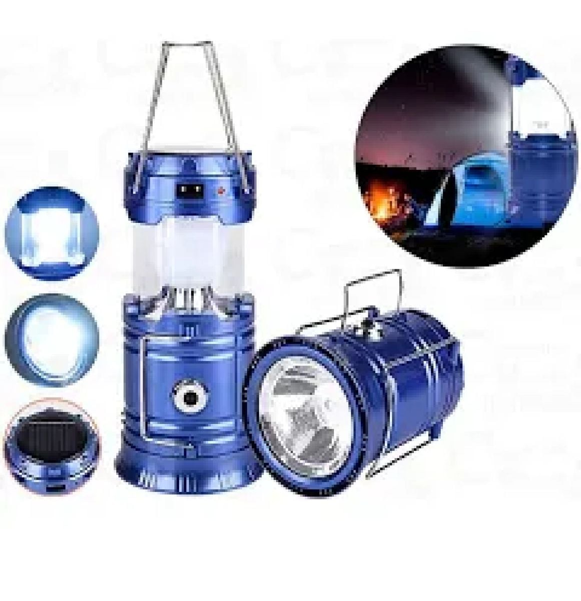 Lampião de Led e Recarregável Tomada Ou Solar | Móvel p/ Iluminação ...