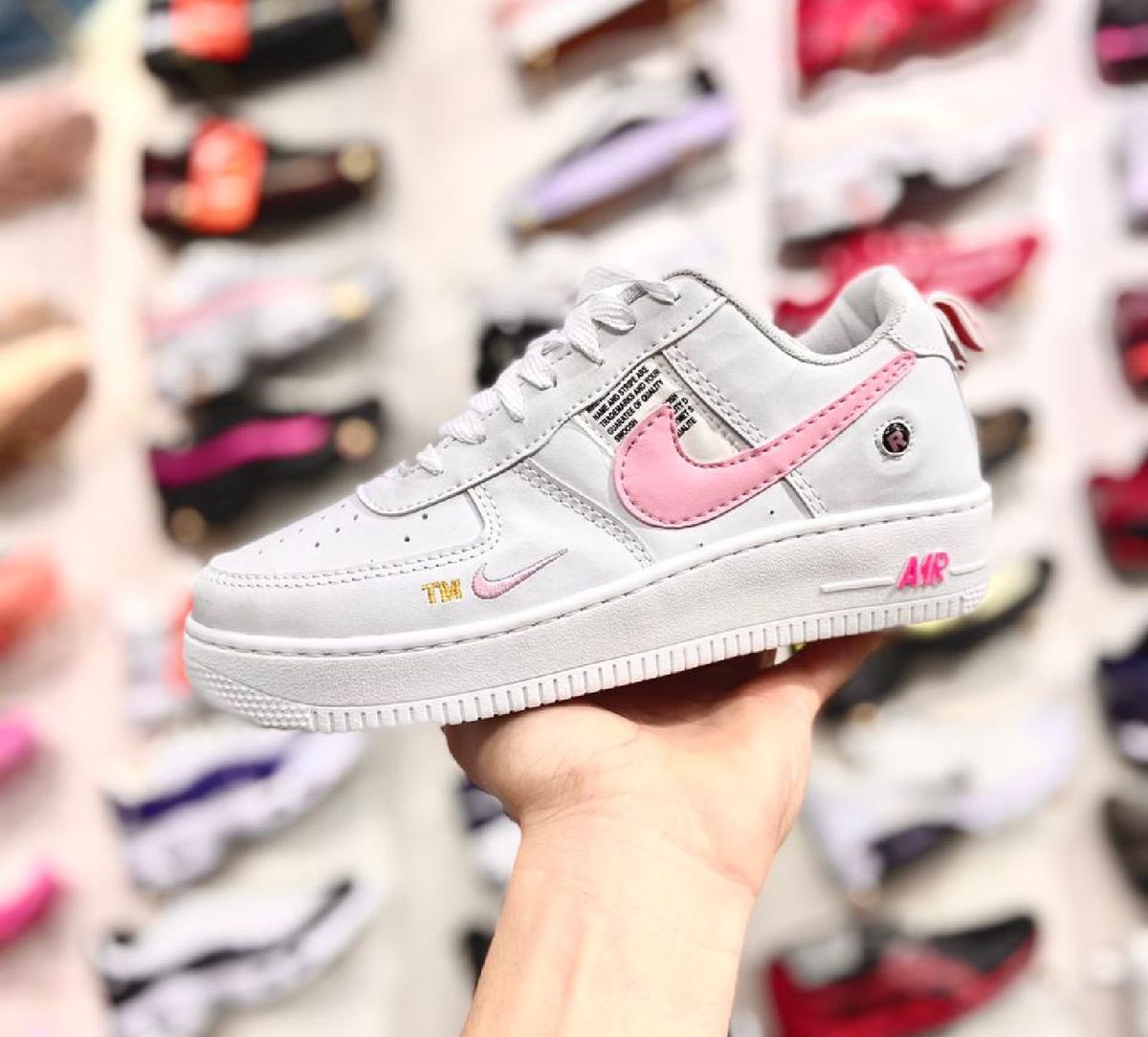 nike air force rosa claro