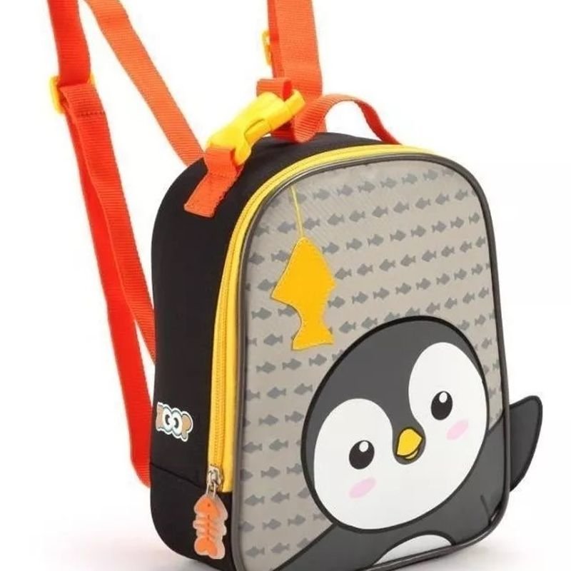 Lancheira Térmica Infantil Escolar Bolsa Pets Menino Menina Cor Cinza