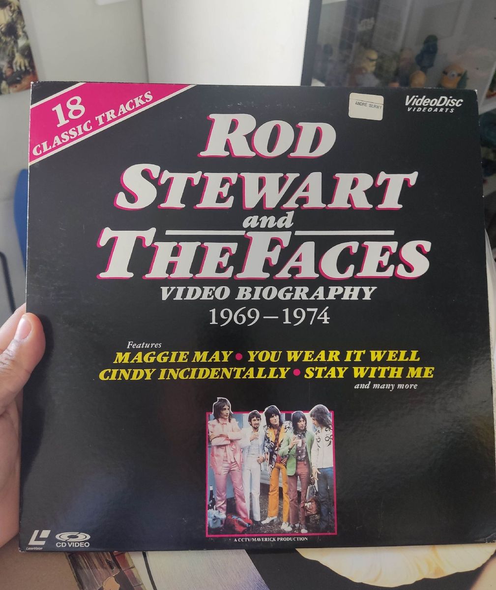 Laser Disc Rod Stewart Biografia Disco Laser Produto Vintage e Retro Laser Disc Usado 75341723