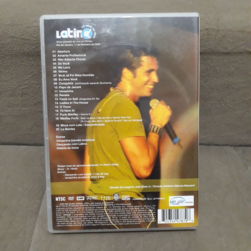 Latino - Dvd - 10 Anos Ao Vivo | Item de Música Dvd Usado 89037161