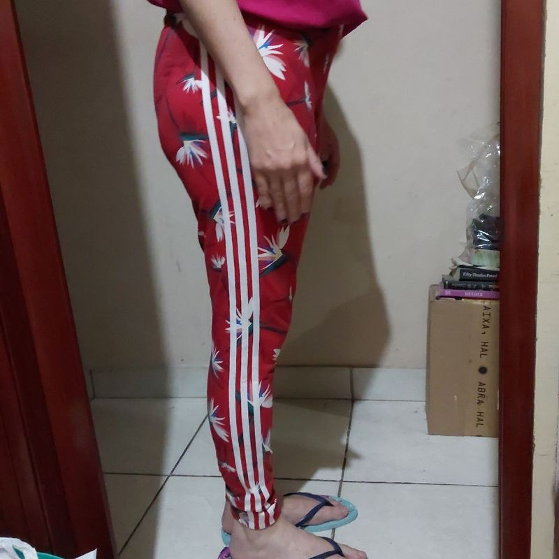 Calça Legging Adidas Thebe Magugu Red