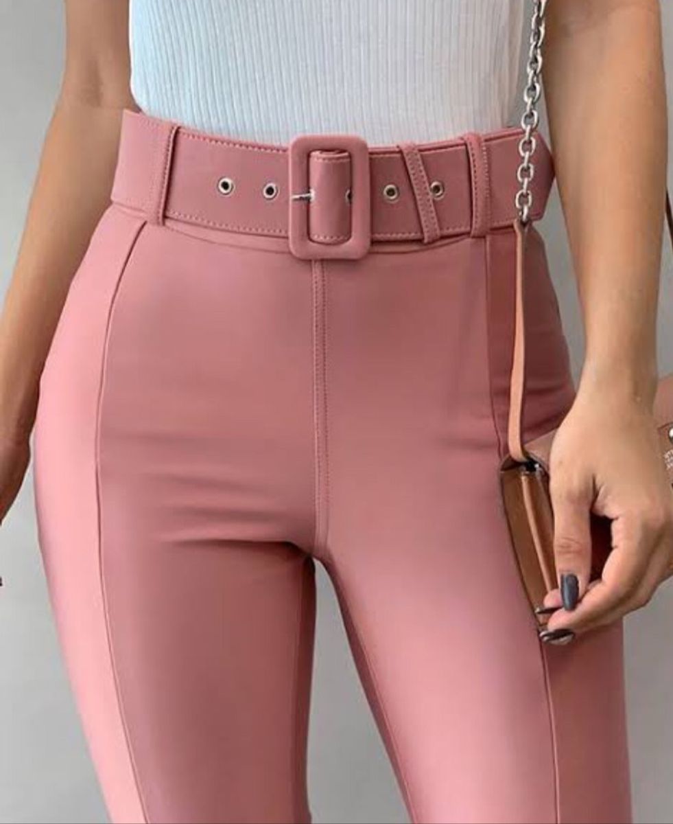calça cirre com cinto