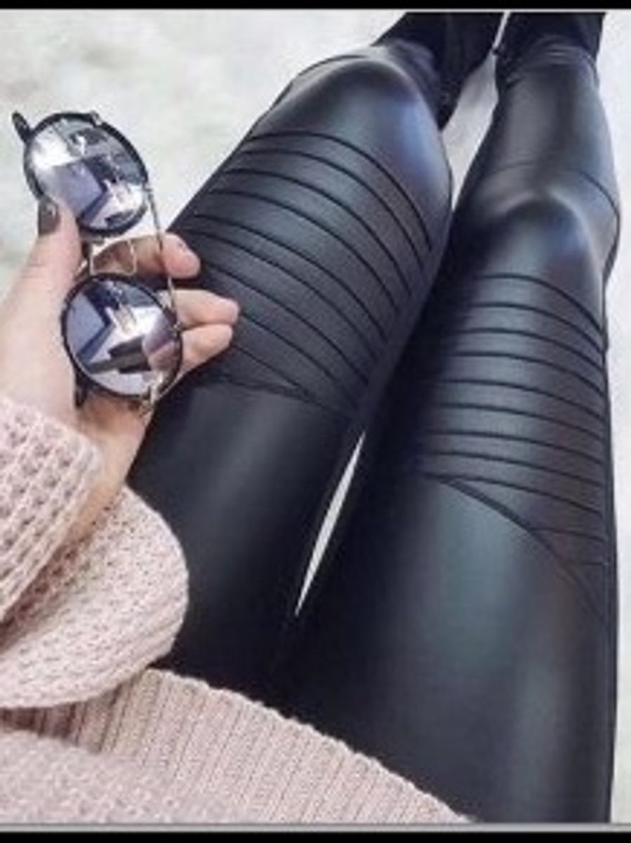 legging estilo couro