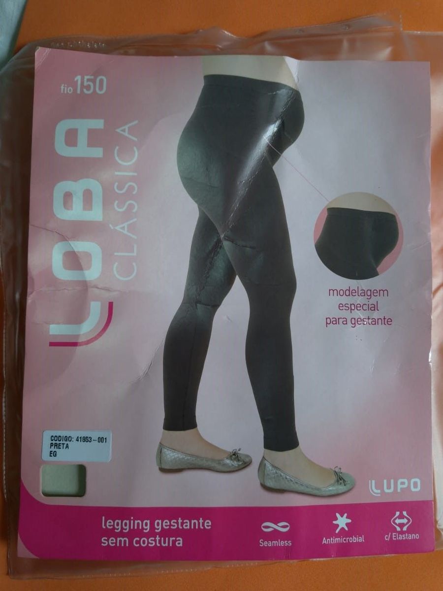 calça legging preta para gestante