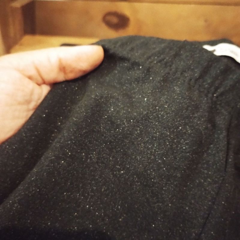 calça legging infantil com glitter preta - C&A