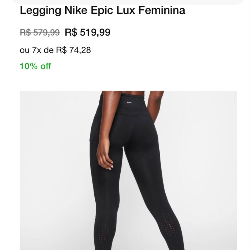 Legging Nike Epic Lux, Calça Feminina Nike Nunca Usado 85375913