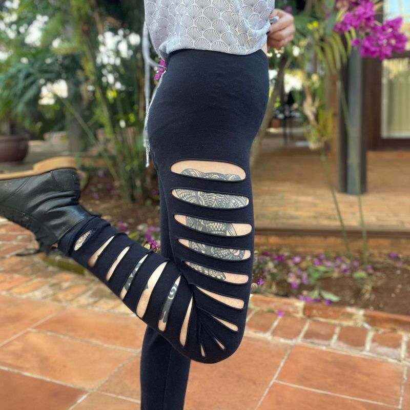 Calça Legging Feminina Preta Cintura Alta | EVIDENCE | Jeans Wear