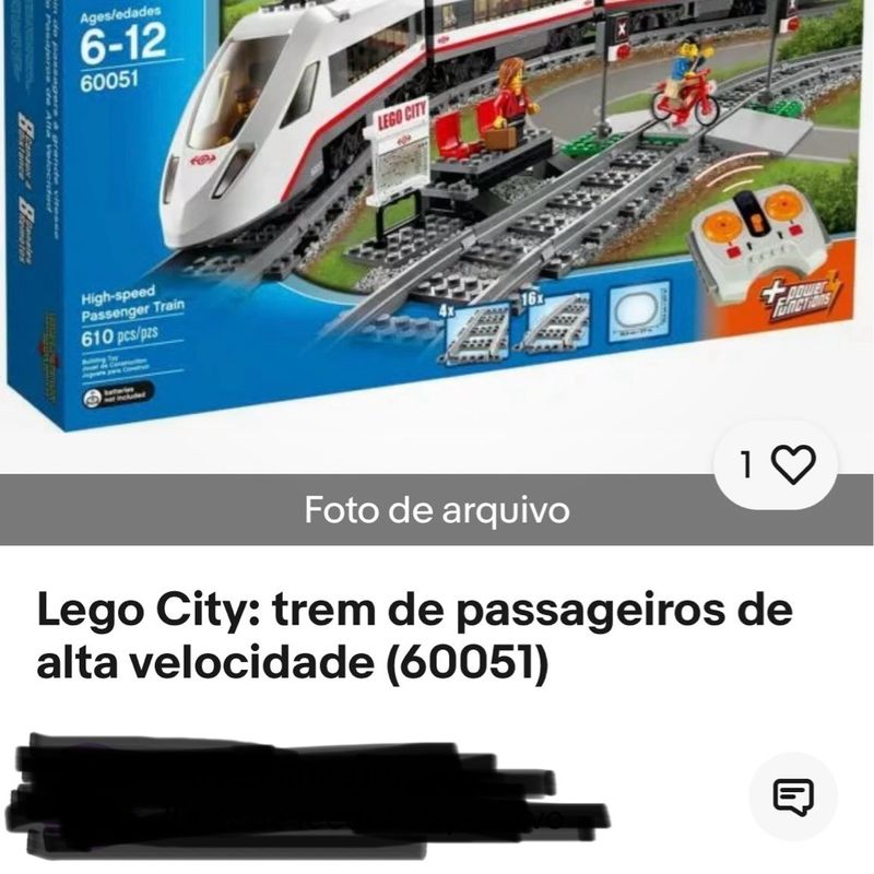 Lego City 60051 Trem de Passageiros de Alta Velocidade | Lego