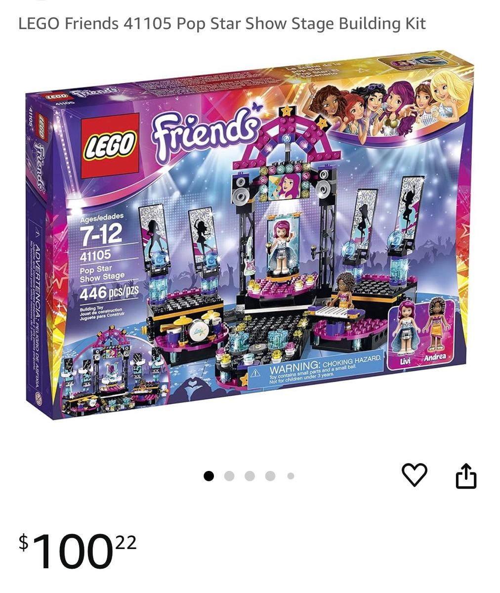 LEGO Friends 41105 Pop popular Star Show Stage Building Kit