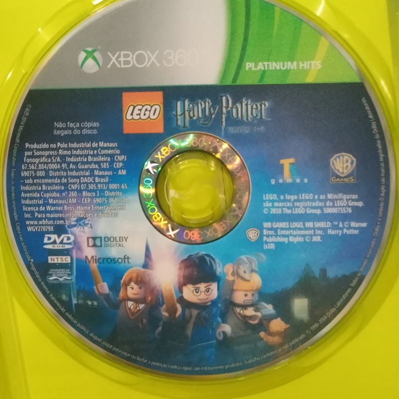 Lego Harry Potter 1 - 4 Years Xbox 360, Jogo de Videogame Xbox One Usado  85238843