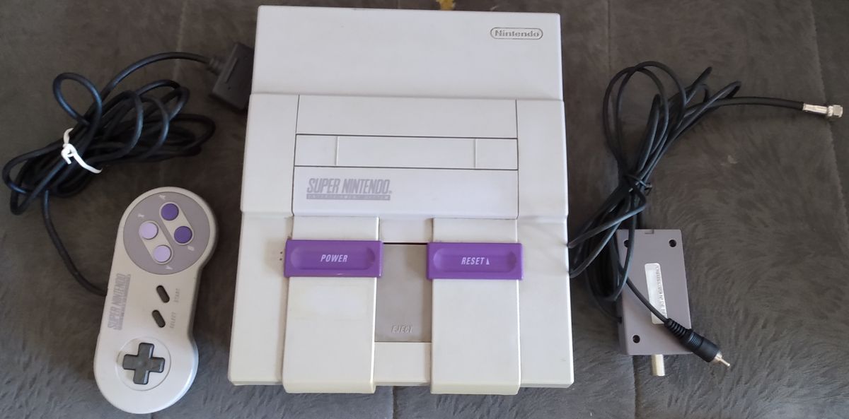 (leia) Super Nintendo Gradiente | Console de Videogame Gradiente Usado ...