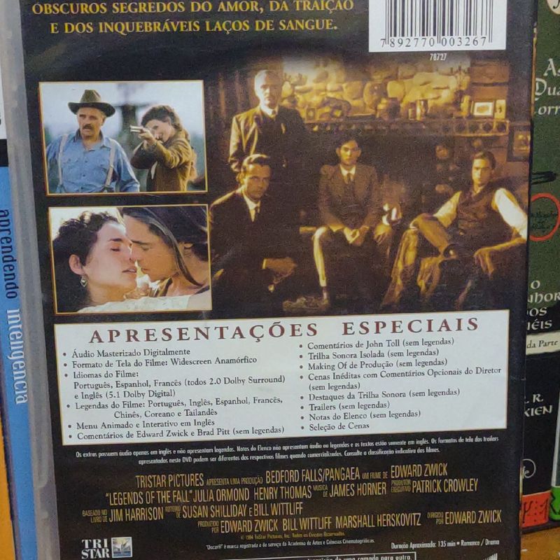 DVD Lendas Da Paixão - Brad Pitt