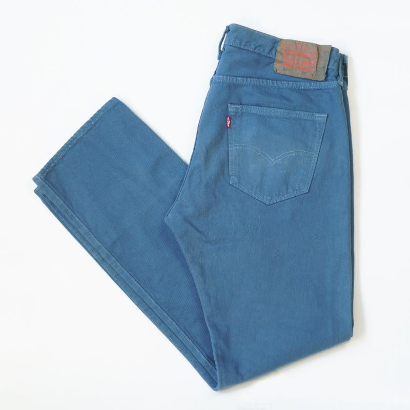 Jeans Vintage Levis 501 Original Azul Medio Cintura Media / Alta