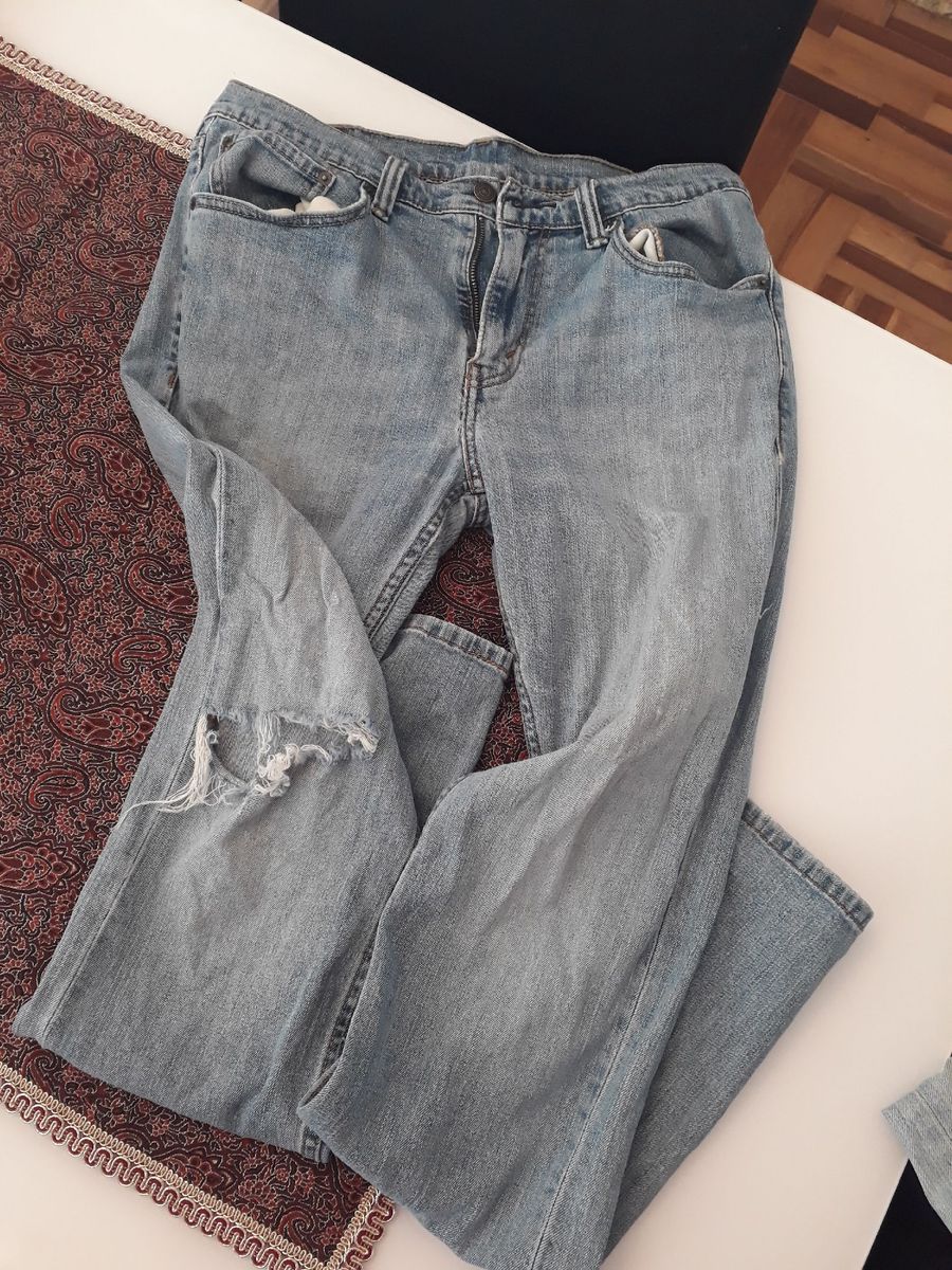 calça jeans surrada masculina