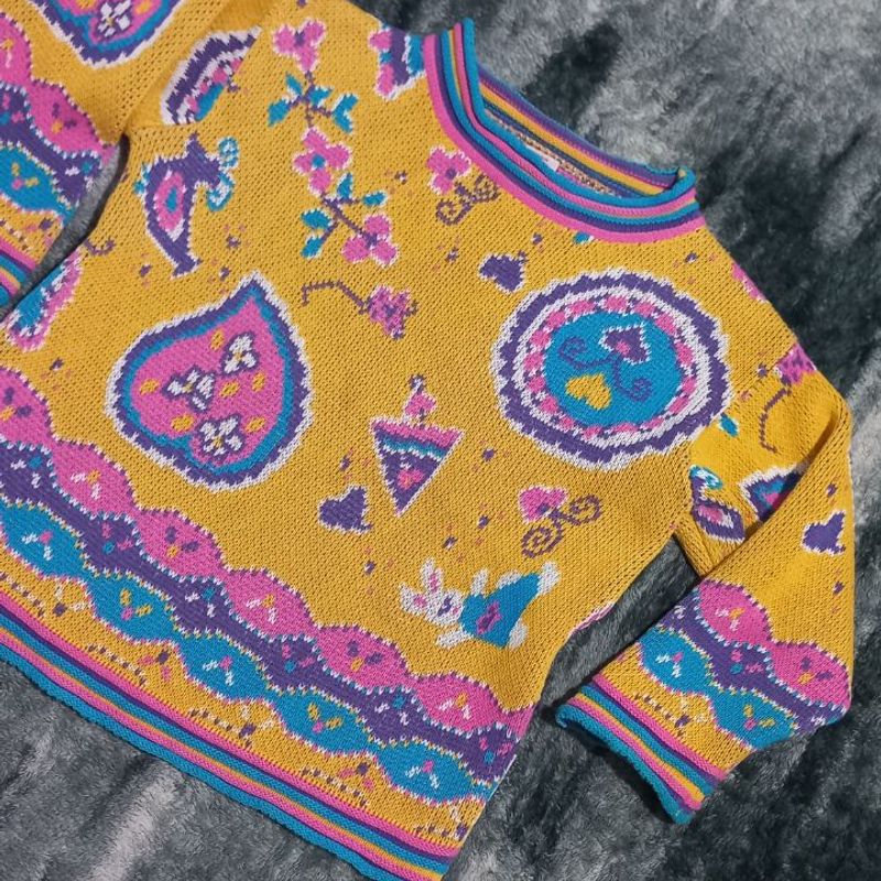 Linda Blusa de Frio Gymboree Vintage Girls Paisley Floral Tunic Sweater, Roupa Infantil para Menina Gymboree Usado 95952832