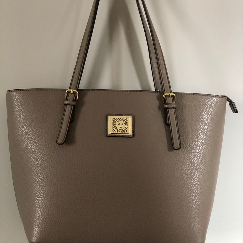 Linda Bolsa Anne Klein Perfect Tote com Etiqueta Original de Couro