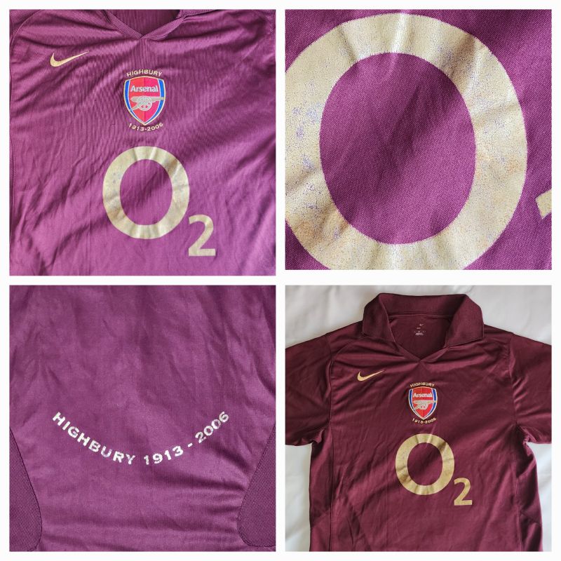 Linda Camisa do Arsenal 2006 Nike Highbury O2 Tamanho P Futebol