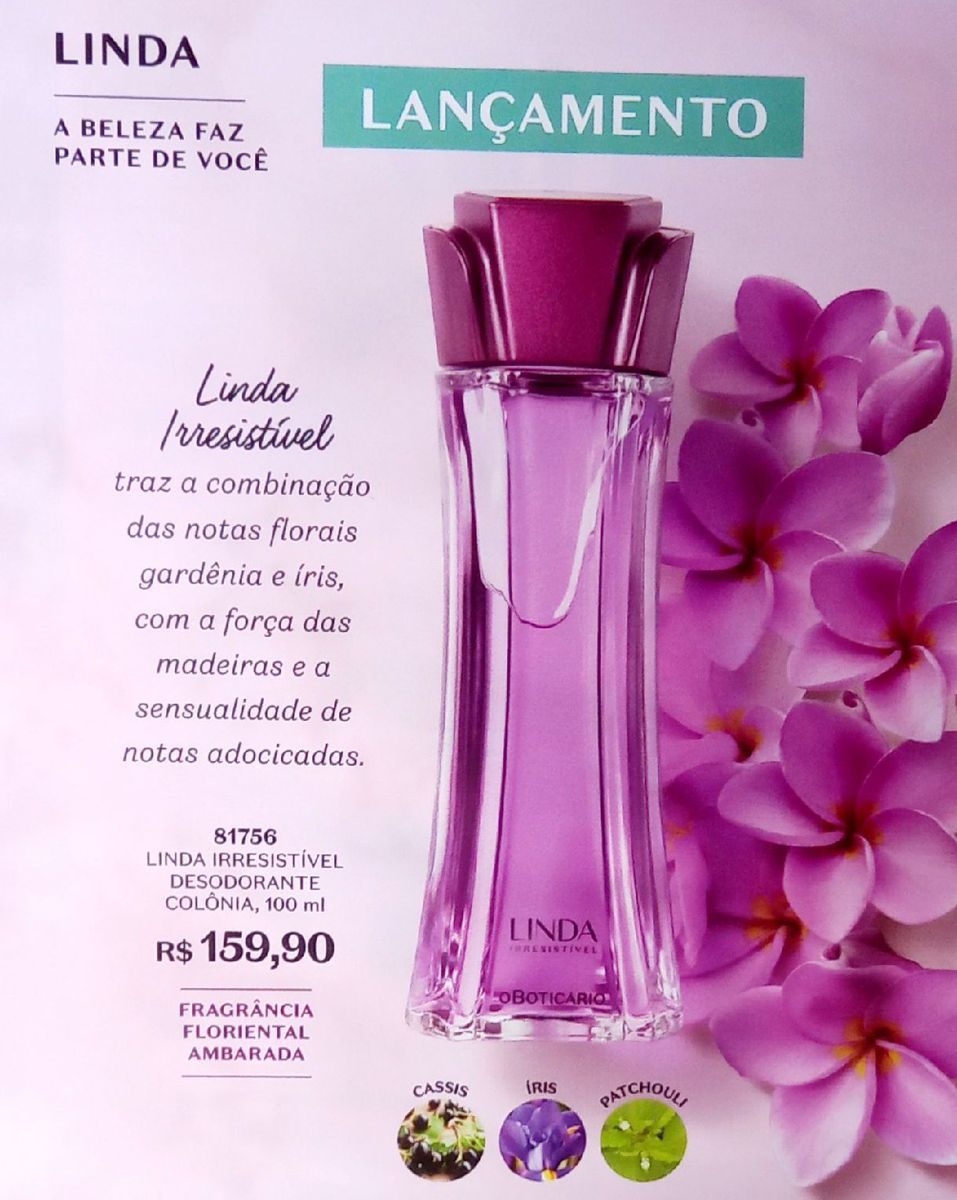 Perfume feminino linda irresistível 100ml o boticário - Perfume