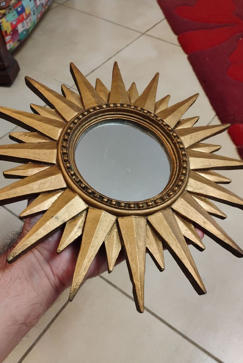 Lindissimo Espelho em Formato de Sol | Item de Decoração Usado ...