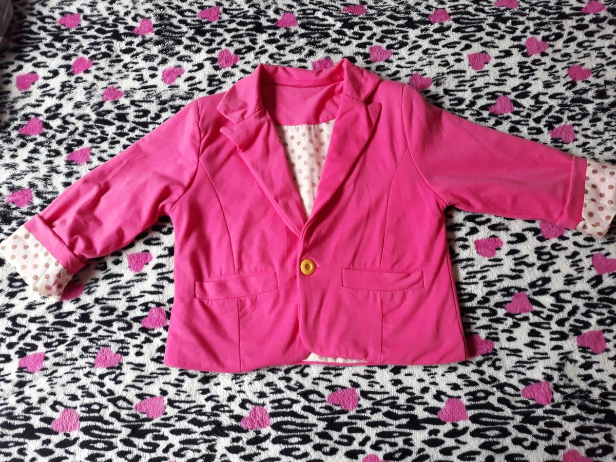 Lindo Blazer Bebe Veste 3 4 Anos Dependendo Da Crianca Roupa Infantil Para Menina Pink Usado Enjoei