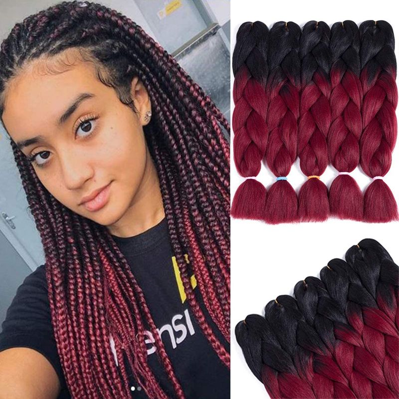 Lindo Jumbo Preto com Borgonha Boxbraid, Produto p/ Cabelos Feminino Nunca  Usado 51997217