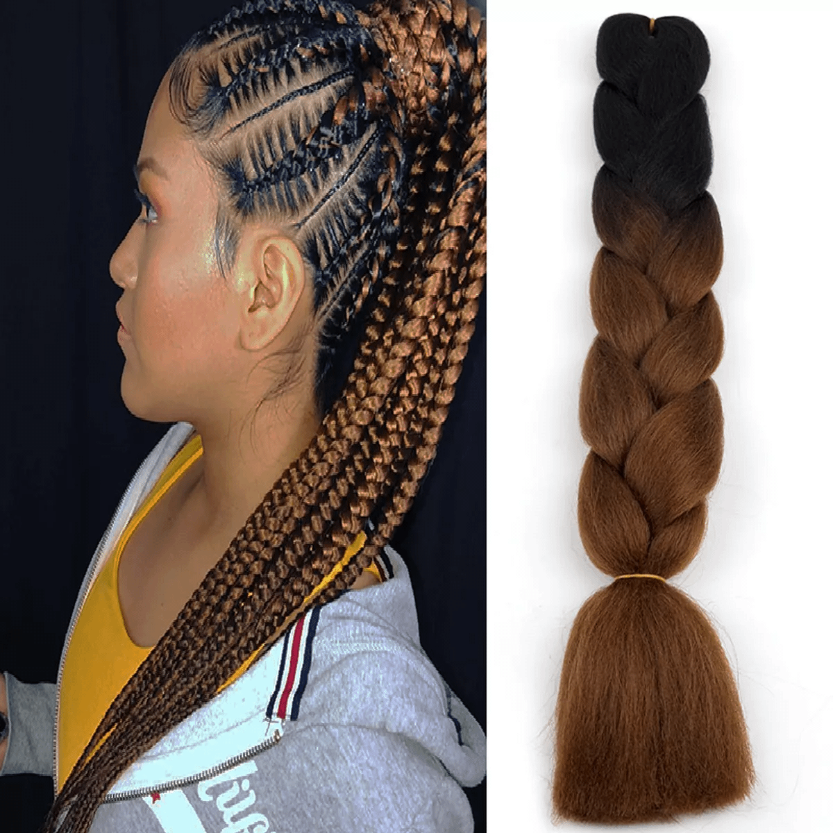 Lindo Jumbo Preto com Borgonha Boxbraid, Produto p/ Cabelos Feminino Nunca  Usado 51997217