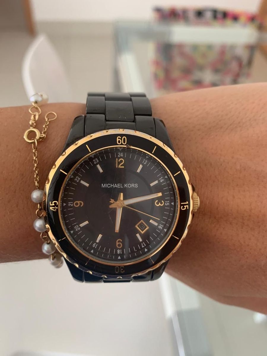 relógio michael kors feminino preto