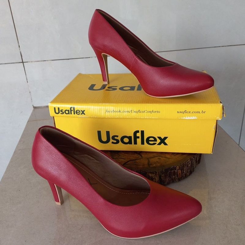 Lindo Sapato Social Feminino Salto Alto Fino Usaflex, Tamanho 38 Sapato  Feminino Usaflex Nunca Usado 111820104 enjoei