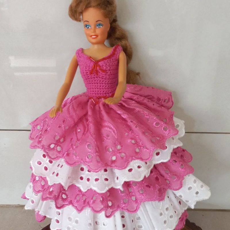 Vestido longo de crochê para boneca barbie, Vestido longo de crochê, By  Crochê Passo a Passo