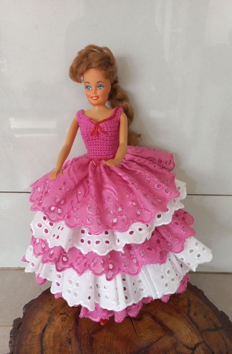 Bonecas de crochê: Vestidos Barbie