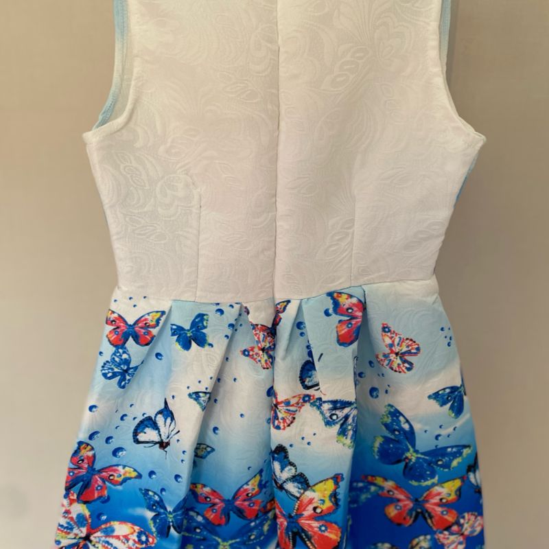 Vestido Frozen Borboletas Flores Elsa Ana Olaf Luxo