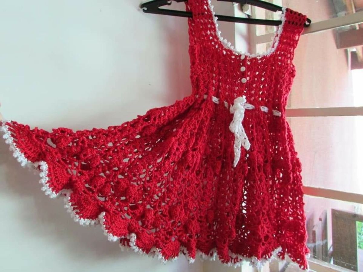 vestido de croche menina