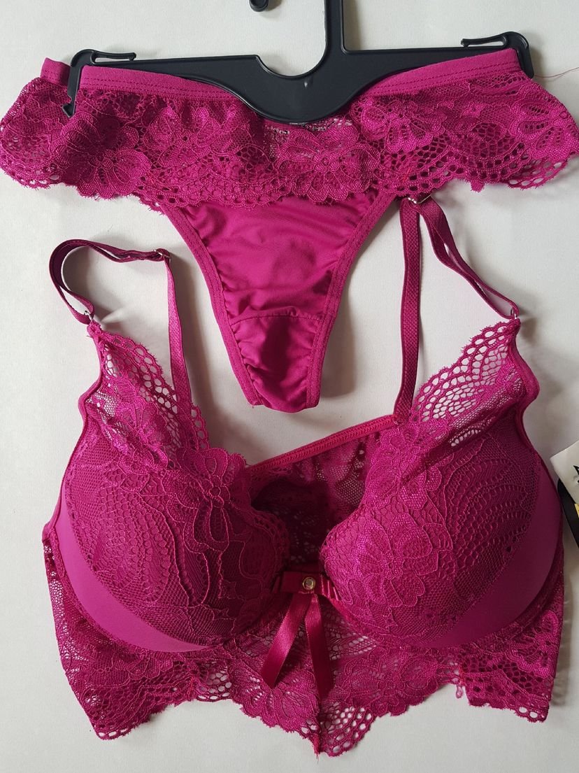 pink lace lingerie